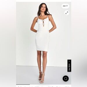 Lulu's White Cutout Mini Dress